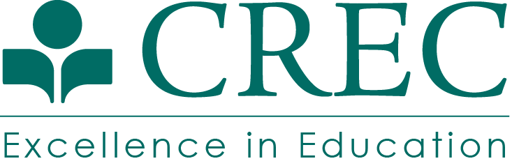 CREC logo with a stylized green icon and the text "CREC" above the tagline "Excellence in Education"